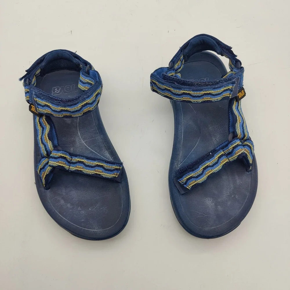 Teva Hurricane XLT2 Kid 1 Sandal Kishi Dark Blue Hook & Loop Straps Outdoor Gorp - Picture 2 of 11